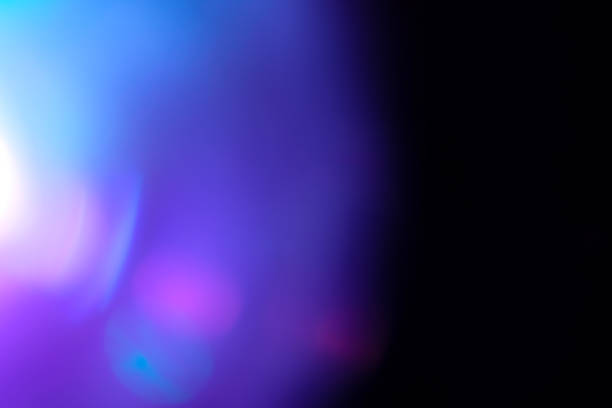 istock blue flare on a black background. beautiful light for design 1225918003