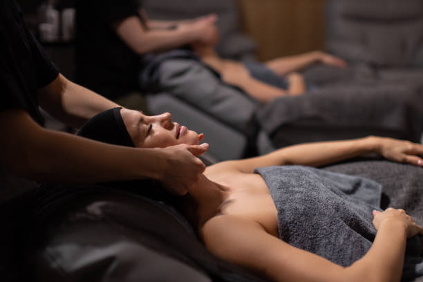 istock two attractive ladies enjoy spa procedures 1225922557