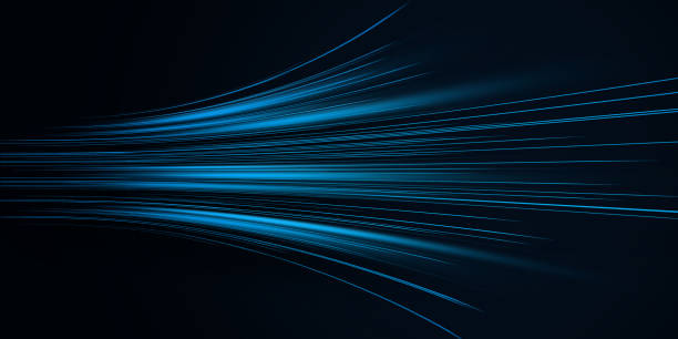 istock Neon glowing fluid wave lines, magic energy space light concept, abstract background wallpaper design 1225925249
