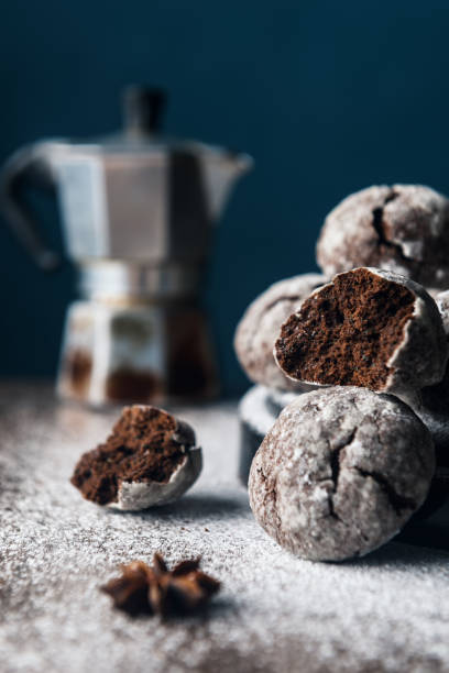 istock A few marble brown cookies close-up with powdered sugar 1225926209