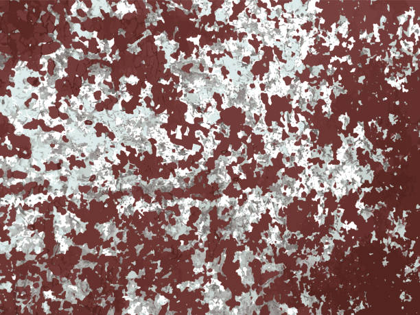 zardzewiała metalowa tekstura grunge na białym tle. wektor - copper backgrounds rusty textured stock illustrations