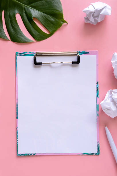 istock Blank paper notebook near stationery items.Mockup for design. 1225931694