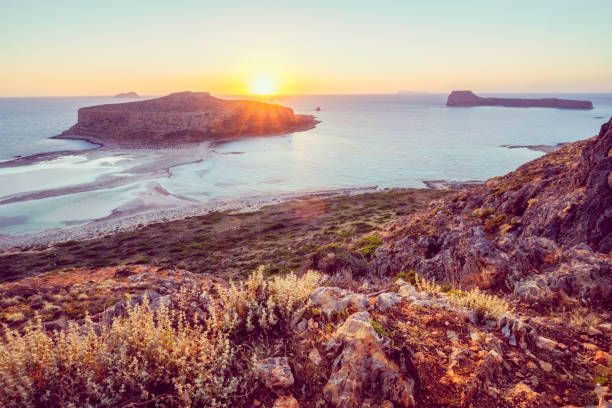 istock Sunset over Balos beach in Crete, Greece. 1225941812