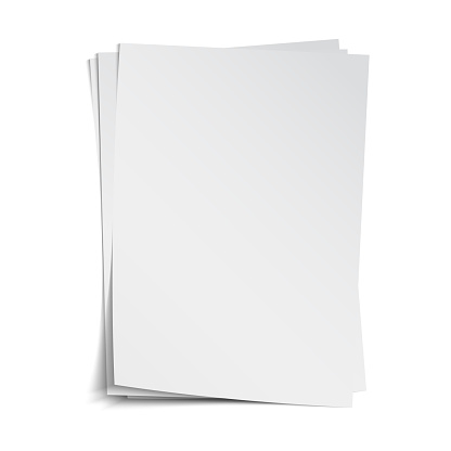 Vector illustration of blank sheets on a plain backgrounds