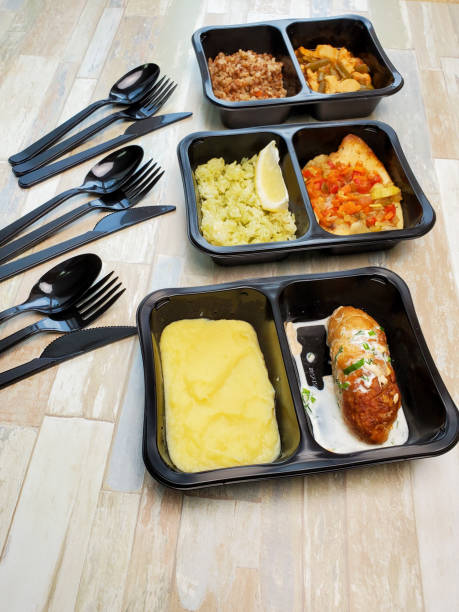 istock Proper nutrition, healthy food in plastic boxes, delivery concept 1225943653