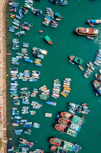 heung Chau Island, New Territories, Hong Kong with boats