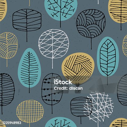 istock Abstract seamless pattern with Forest background. 1225948983