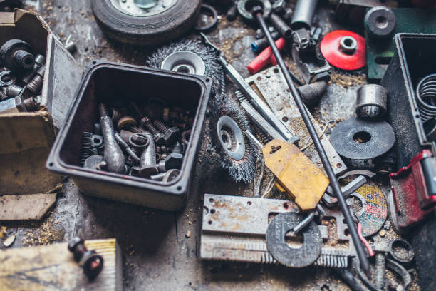 istock Tools and parts on the bench 1225949006