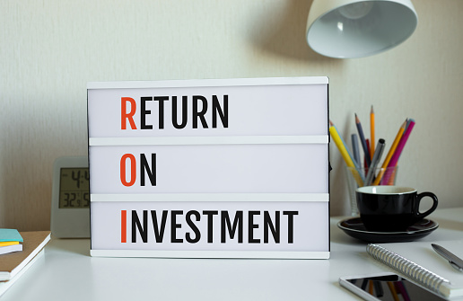 Return on investment concepts.business success.invester plan.profit and growth.stock market situation