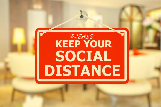 istock Social Distance Sign, Coronavirus, new normal concept 1225956878
