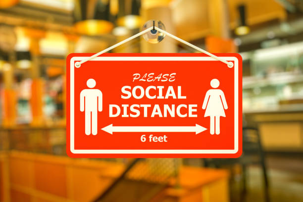 istock Social Distance Sign, Coronavirus, new normal concept 1225956942