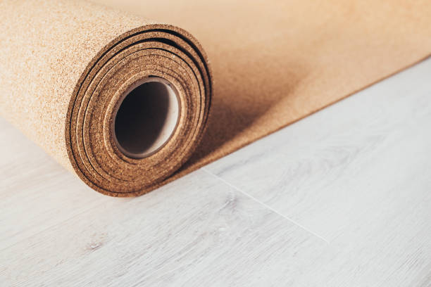 istock Cork underlay for laying flooring - natural environmental material 1225958954