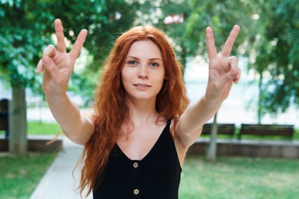 istock Cute ginger girl in park. 1225962835