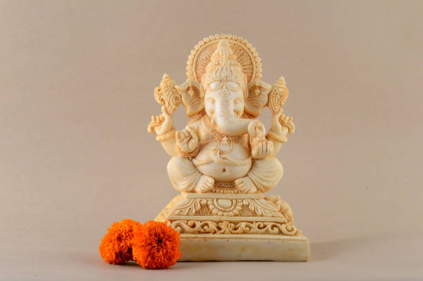 istock Hindu God Ganesha. Ganesha Idol on background 1225966344
