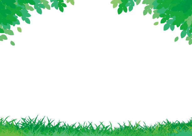 草原と木の風景 - 草原点のイラスト素材／クリップアート素材／マンガ素材／アイコン素材