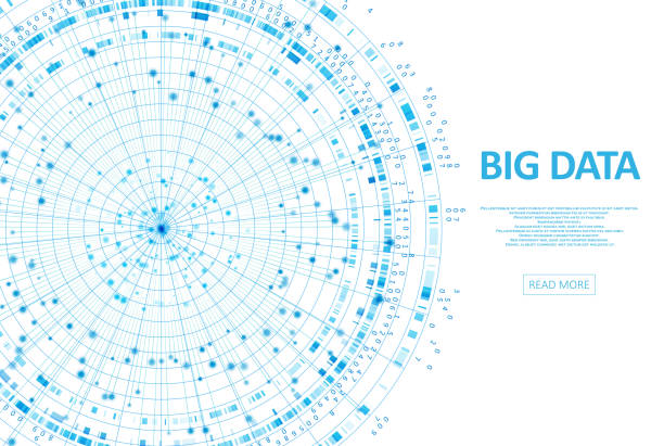 Abstract infographics visualization Abstract infographics visualization. Big data code representation. Futuristic network or business analytics. Graphic concept for your design. data visualization white background stock illustrations
