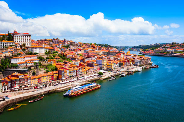 istock Douro river aerial panoramic view, Porto 1225973753