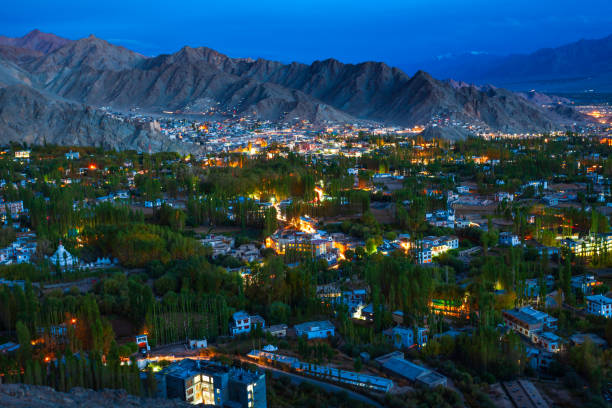 istock Leh aerial panoramic view, Ladakh 1225973808