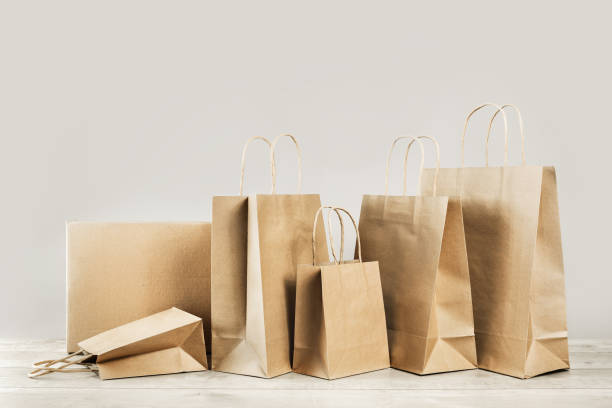 istock Assorted paper bags and boxes. Packages delivery 1225974048