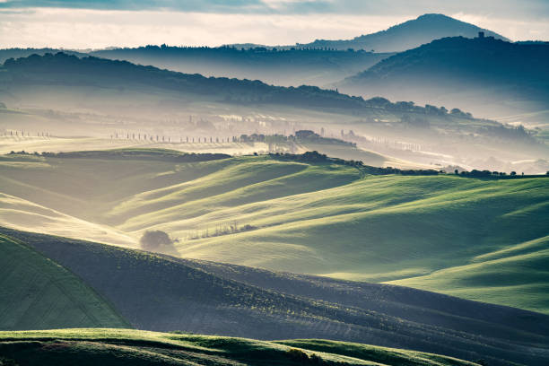 istock Sunny landscape from Val d'Orcia, Tuscany, Italy 1225975642