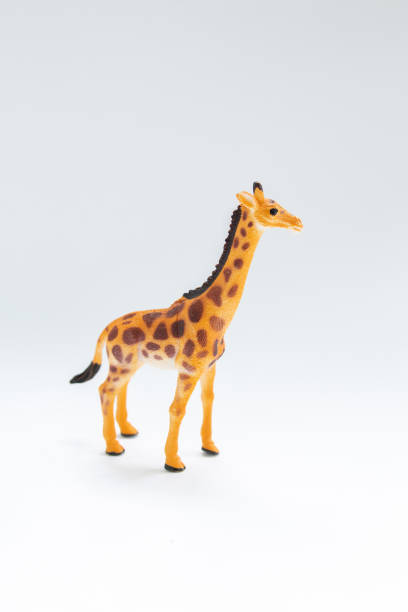 istock toy giraffe on a white background 1225978407