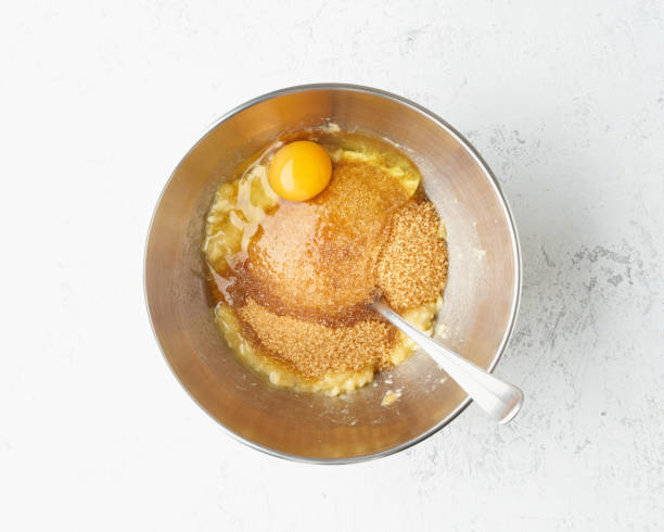 istock Homemade Banana bread. Dough for cake. Step by step recipe. Step 4. 1225980769