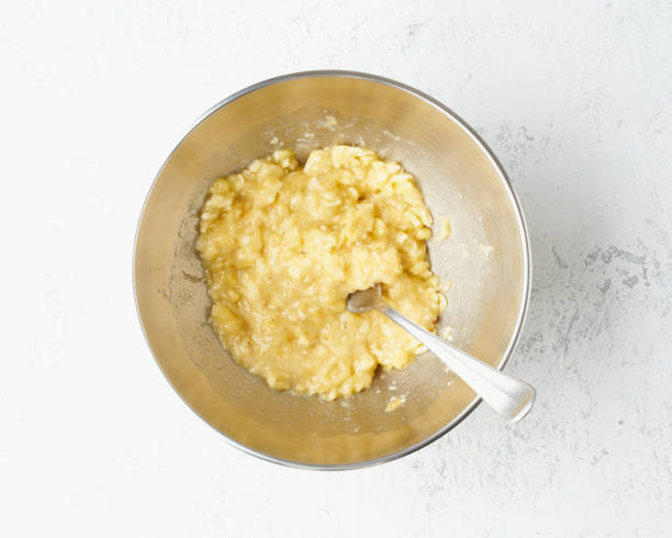 istock Homemade Banana bread. Dough for cake. Step by step recipe. Step 2. 1225980811