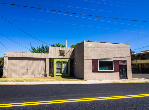 istock Old Empty Corner Building In Disrepair 1225982581