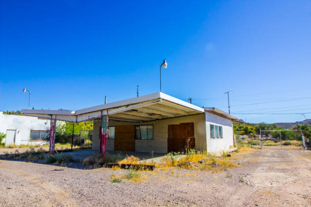 istock Exterior Of Abandoned Drive Thru Building 1225982588