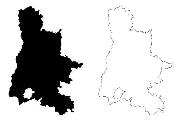 Drome Department map Drome Department (France, French Republic, Auvergne-Rhone-Alpes region, ARA) map vector illustration, scribble sketch Droma map drome stock illustrations