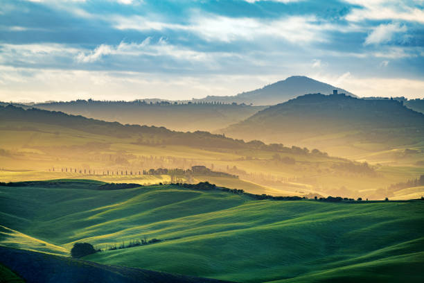 istock Sunny landscape from Val d'Orcia, Tuscany, Italy 1225983769
