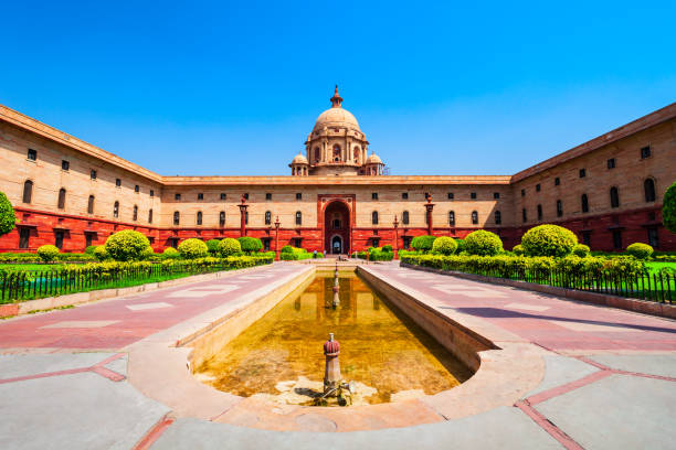 ministério das finanças, ministério assuntos internos, delhi - india new delhi architecture monument - fotografias e filmes do acervo