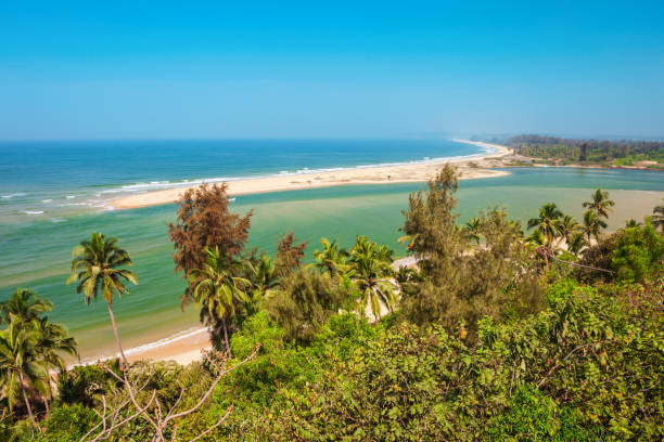 istock Goa beach aerial view, India 1225986190