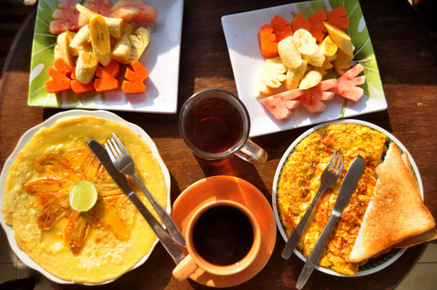 istock American Breakfast or Continental Breakfasts Bali style 1225996006