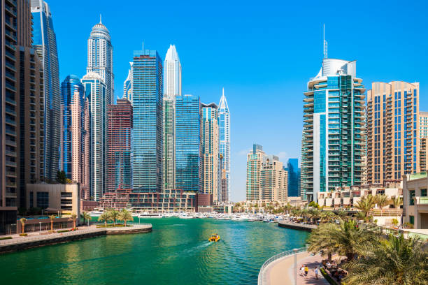 istock Dubai Marina district in Dubai, UAE 1225996296