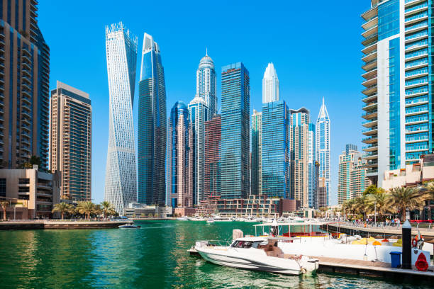 istock Dubai Marina district in Dubai, UAE 1225996307