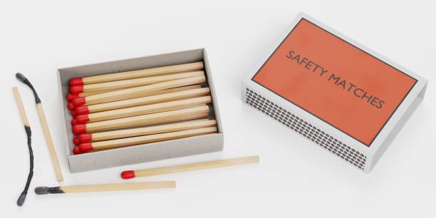 istock Realistic 3d Render of Box of Matches 1225997563