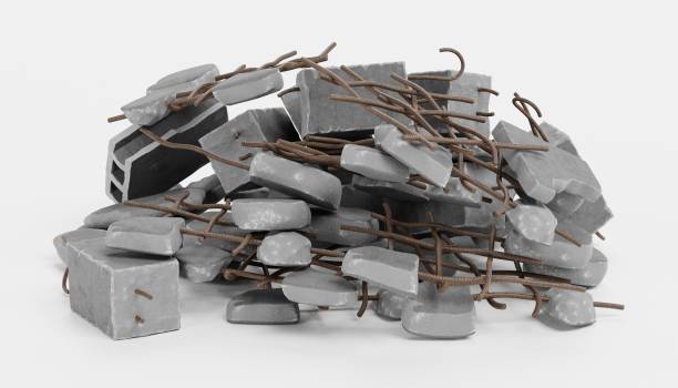 istock Realistic 3D Render of Pile of Rubble 1225998693