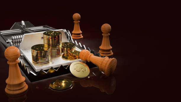 istock gold coins in mouse trap 3d rendering  business concept 1226004684