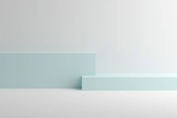 istock Aquamarine, turquoise colored cubes on white background 1226004959