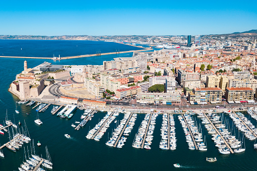 Old Port in Marseille. Marseille is the second largest city of France.