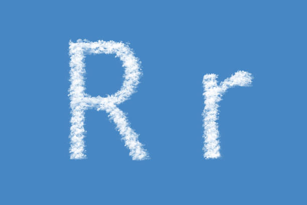 istock Letter R from real clouds shapes. Cloud alphabet. 1226009800