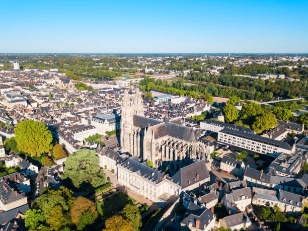 istock Tours aerial panoramic view, France 1226011596