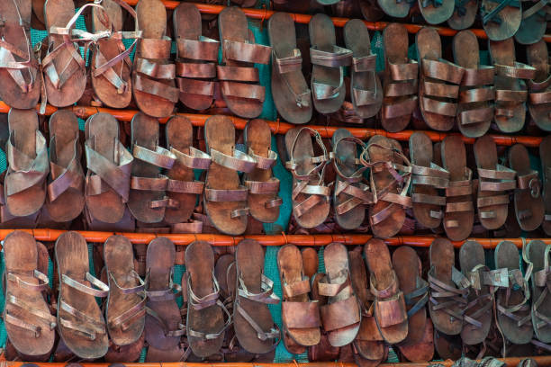 istock Full Frame Shot Of Multi Colored Sandals 1226011688