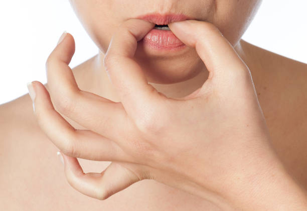 istock Young girl whistling in studio 1226014368