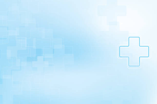istock Geometric symbol background In blue tones (medical) 1226018305