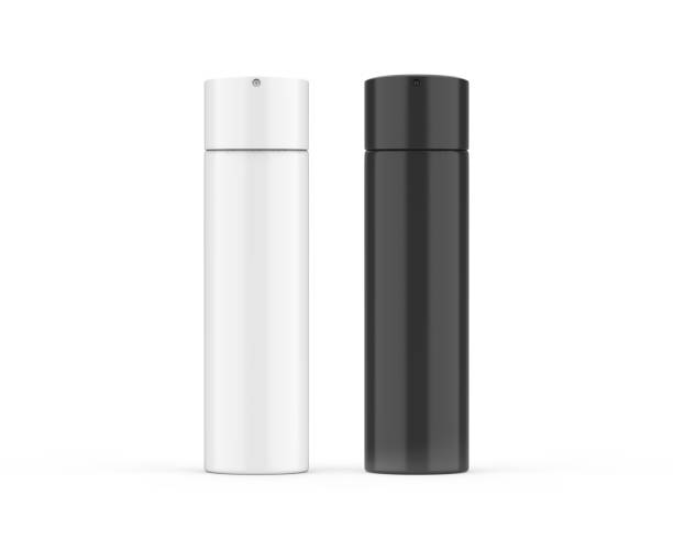 istock Blank antiperspirant spray mockup template, aerosol deodorant on isolated white background, 3d illustration 1226019742