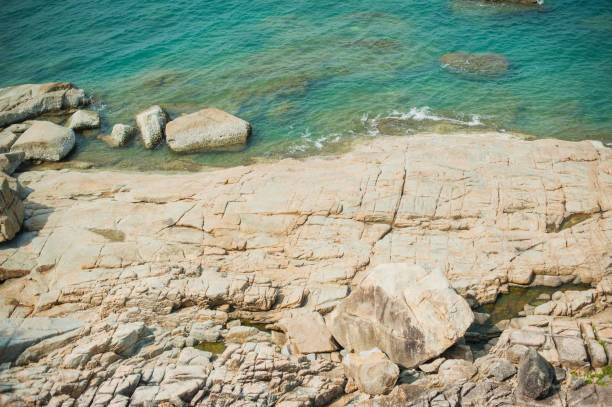 rocky coast and azure sea