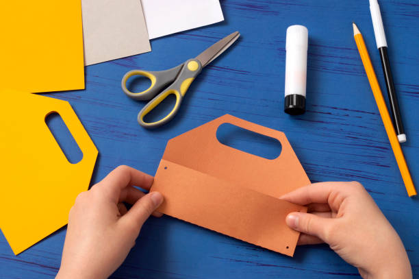 istock Child makes card for Father's Day. Step 4 1226025757
