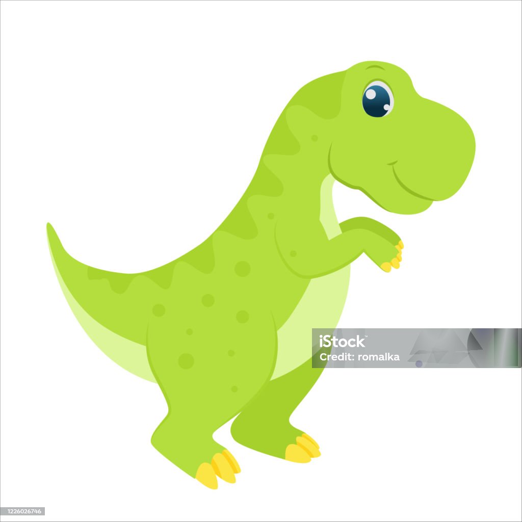Vetores de Dinossauro Verde Vetor De Desenho Animado Bonito Para Crianças e  mais imagens de Animal - iStock